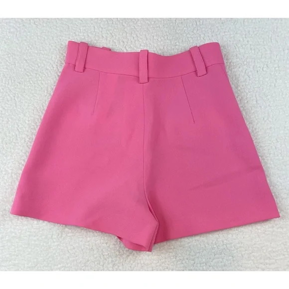 ZARA • Bubblegum Pink Super High-Waisted Mini Shorts, XS - Picture 8 of 16